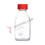 Screw Top Reagent Bottle - Clear/Red Cap - 500ml